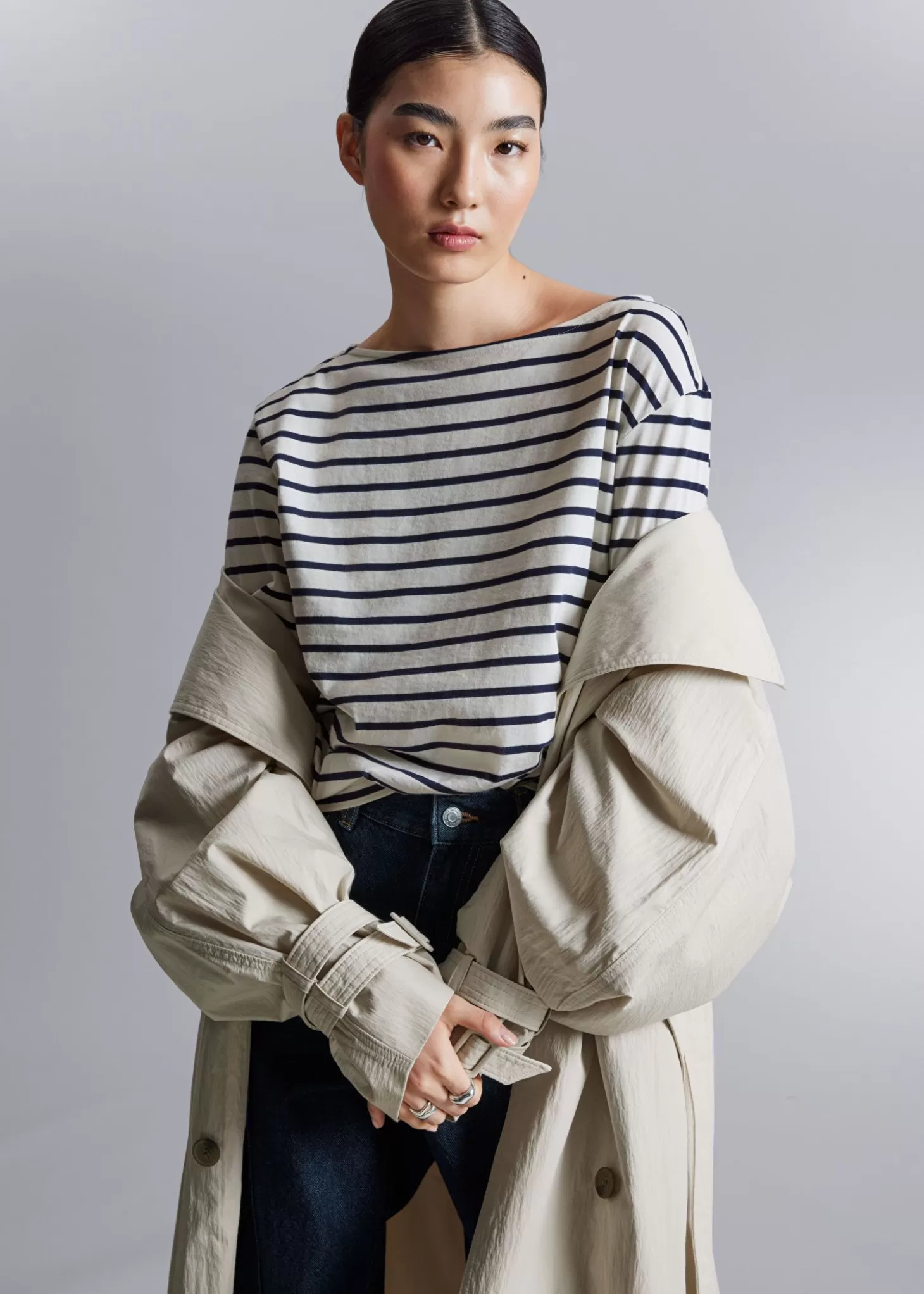 Topper*& Other Stories Breton Stripe Topp Navy Stripes