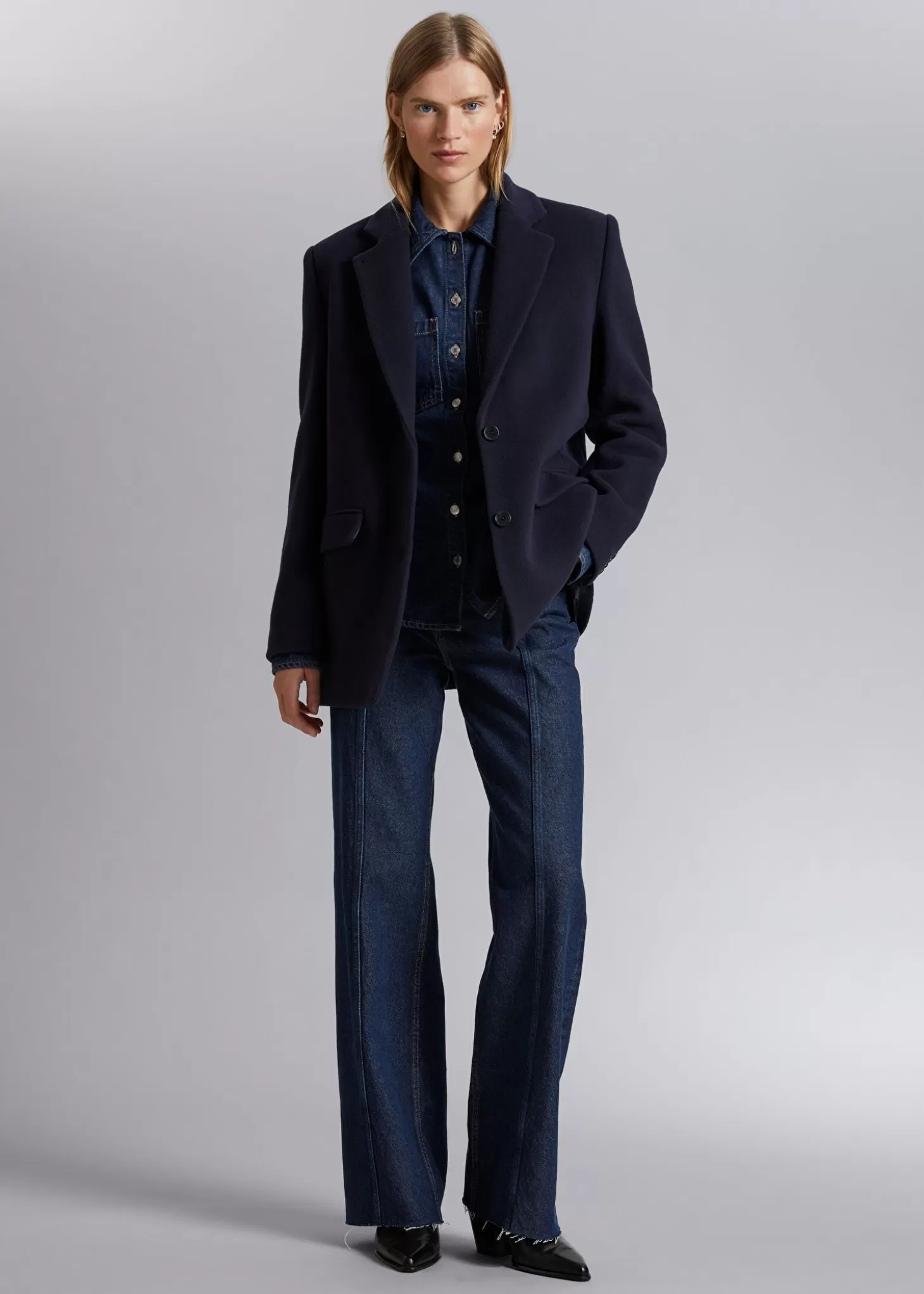 Blazere*& Other Stories Oversized Blazer Marinen