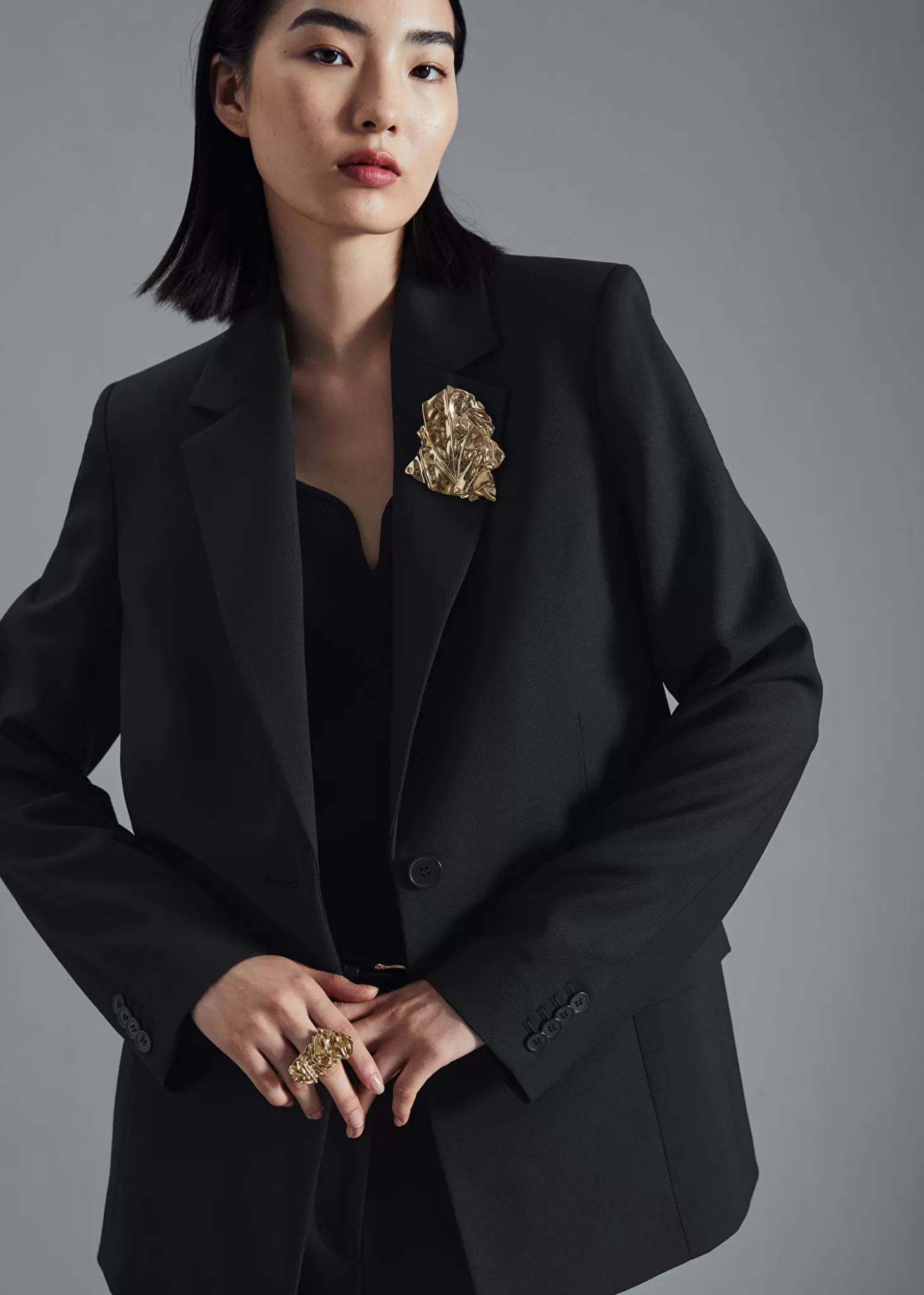 Blazere*& Other Stories Single-Breasted Blazer Svart
