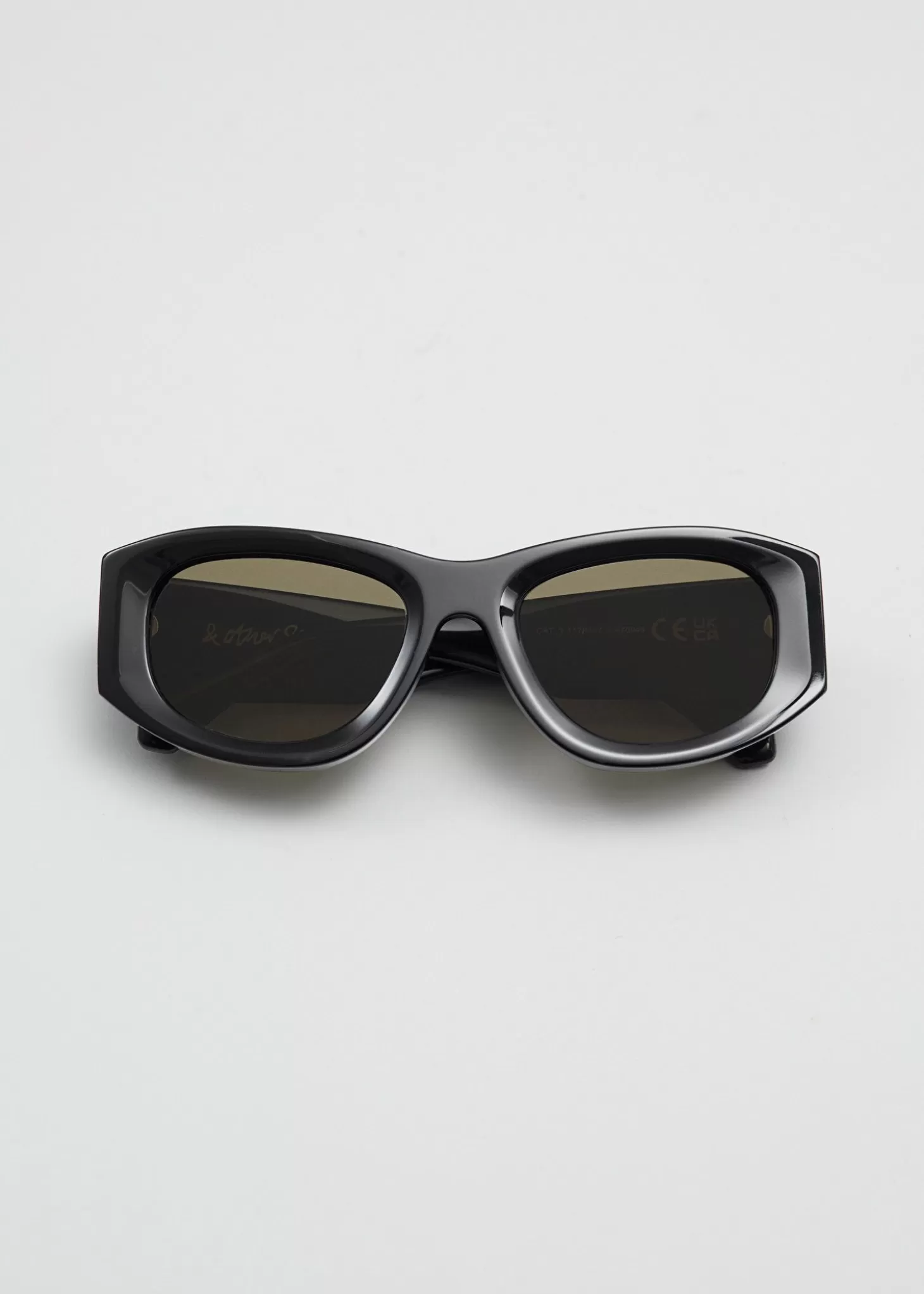 Solbriller*& Other Stories Sporty Silhouette Acetate Solbriller Svart